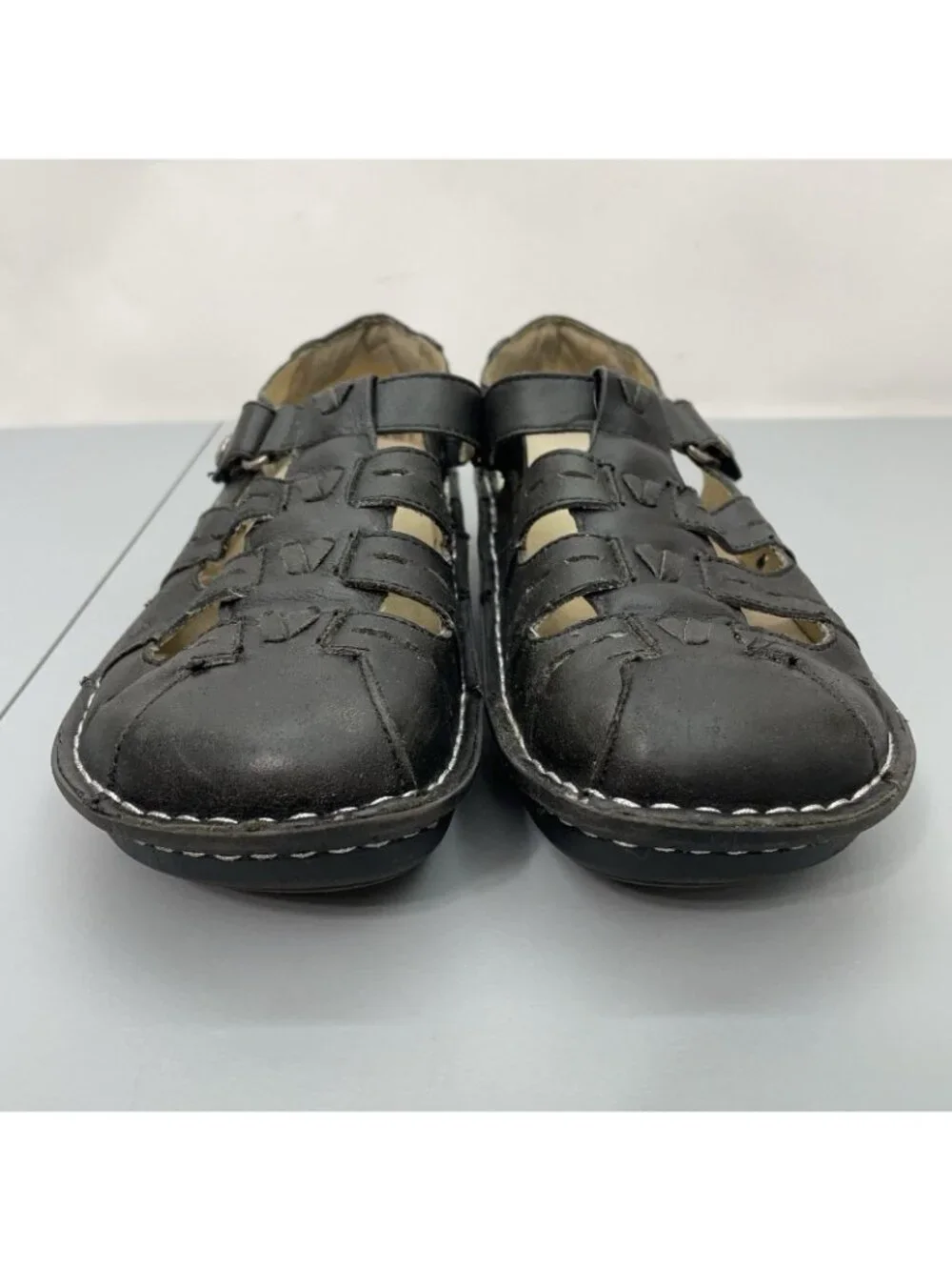 Alegria Pesca Fisherman Sandals Comfort Leather Black Womens 38 US 8.5 - Picture 3 of 12